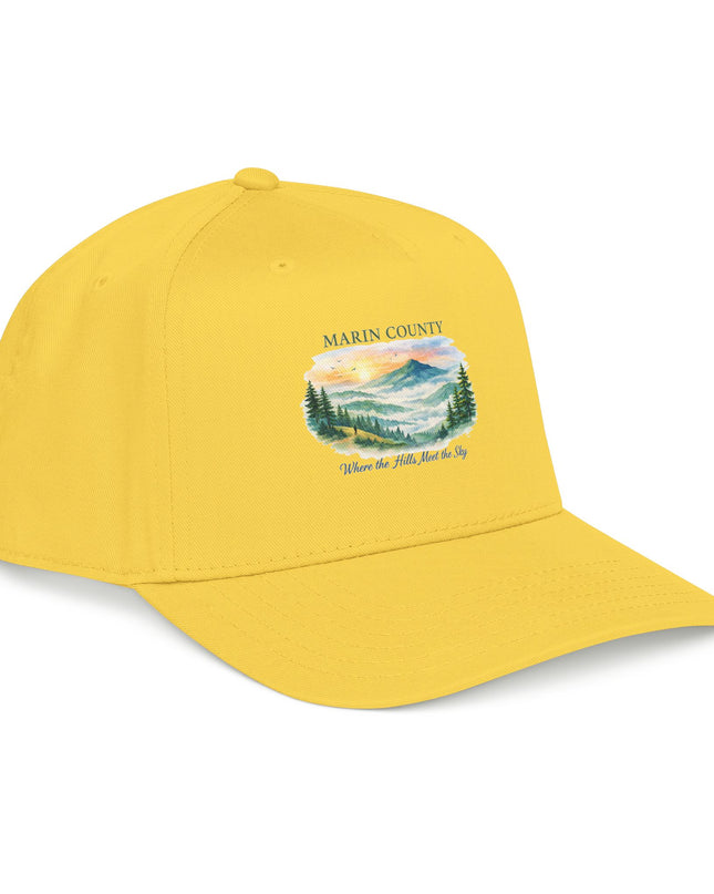 "Marin County, Where the Hills Meet the Sky" Mid Profile Baseball Cap