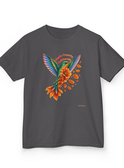 "Hummingbird and Poppies" Kids Heavy Cotton Tee