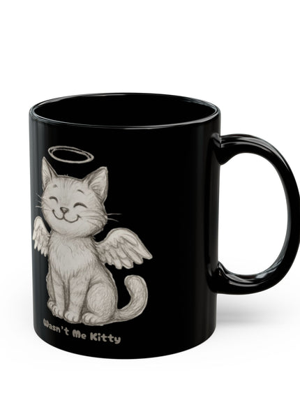 "Wasn't Me Kitty" Black Mug (11oz, 15oz)