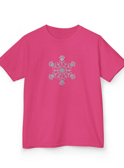"Snowflake with Paws" Kids Heavy Cotton Tee