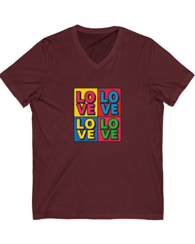 "Love, (Andy Warhol style)" Ladies' V-Neck T-Shirt
