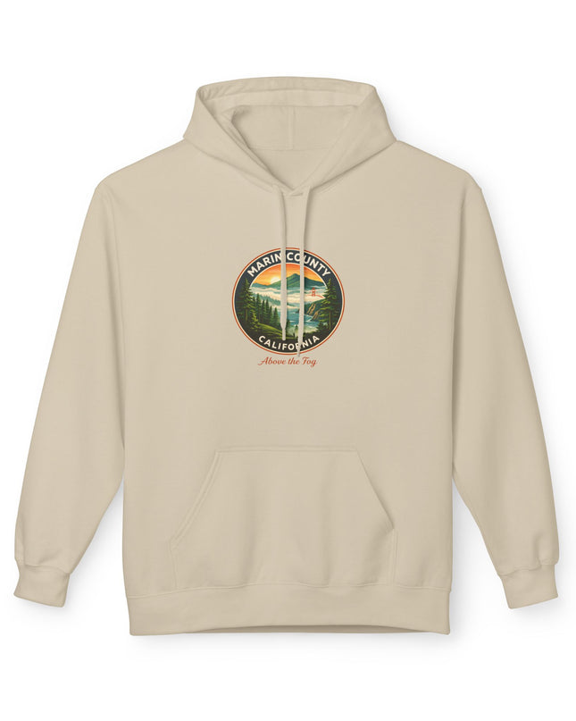 "Marin County, Above the Fog" Unisex Midweight Softstyle Fleece Hoodie
