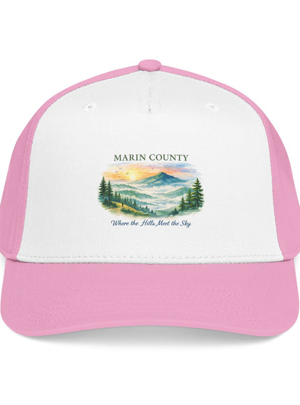 "Marin County, Where the Hills Meet the Sky" Mid Profile Baseball Cap
