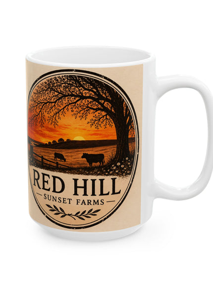 "Red Hill Sunset Farms" Ceramic Mug, (11oz, 15oz)