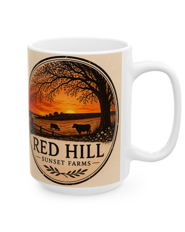 "Red Hill Sunset Farms" Ceramic Mug, (11oz, 15oz)