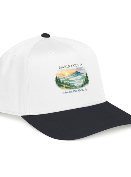 "Marin County, Where the Hills Meet the Sky" Mid Profile Baseball Cap