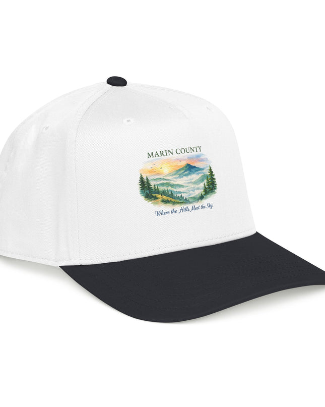 "Marin County, Where the Hills Meet the Sky" Mid Profile Baseball Cap