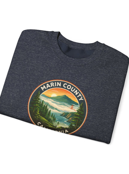 "Marin County, Above the Fog - no text" Unisex Heavy Blend Crewneck Sweatshirt