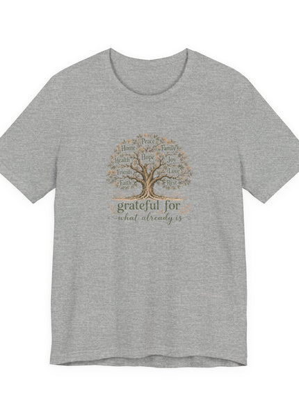 "Grateful For What Already Is" Unisex Jersey Short Sleeve Tee