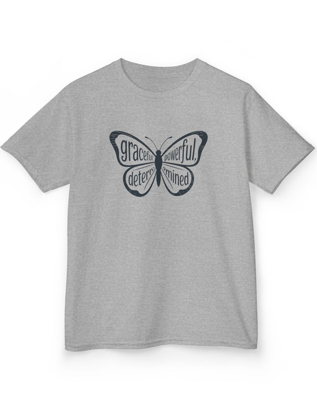 "Butterfly With Words" Kids Heavy Cotton Tee