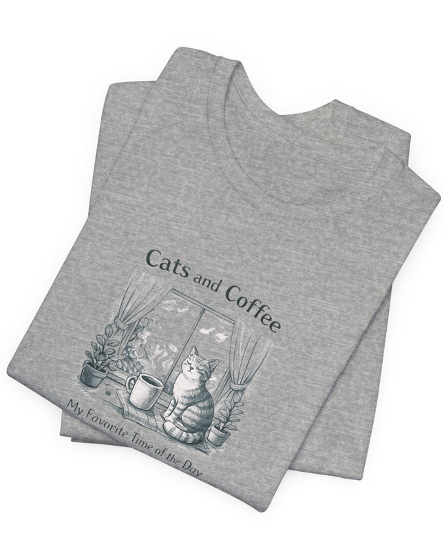 "Cats and Coffee" Unisex Jersey Short Sleeve Tee