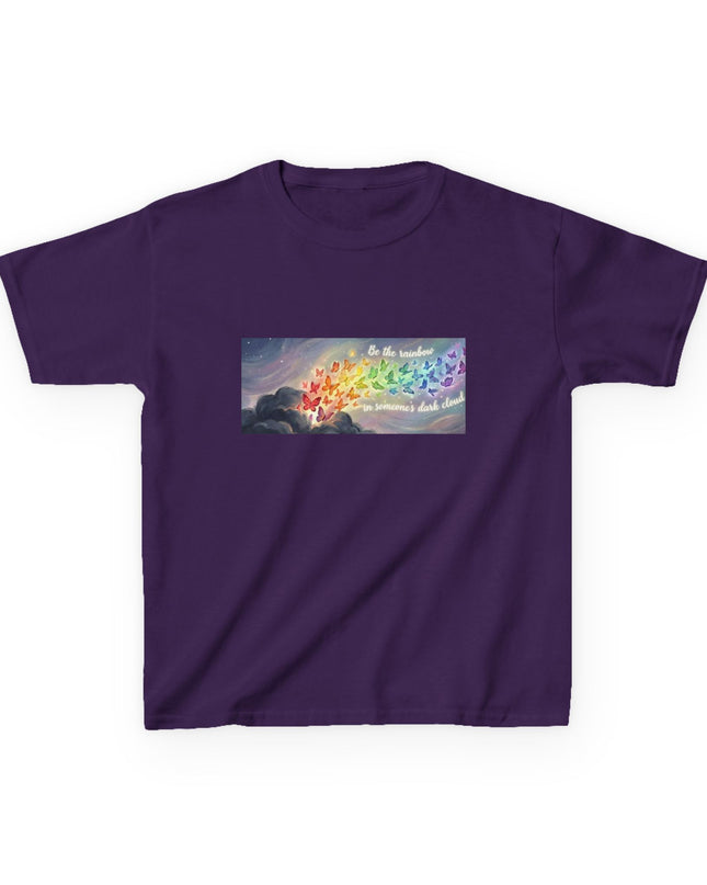"Be the Rainbow in Someone's Dark Cloud" Kids Heavy Cotto Tee