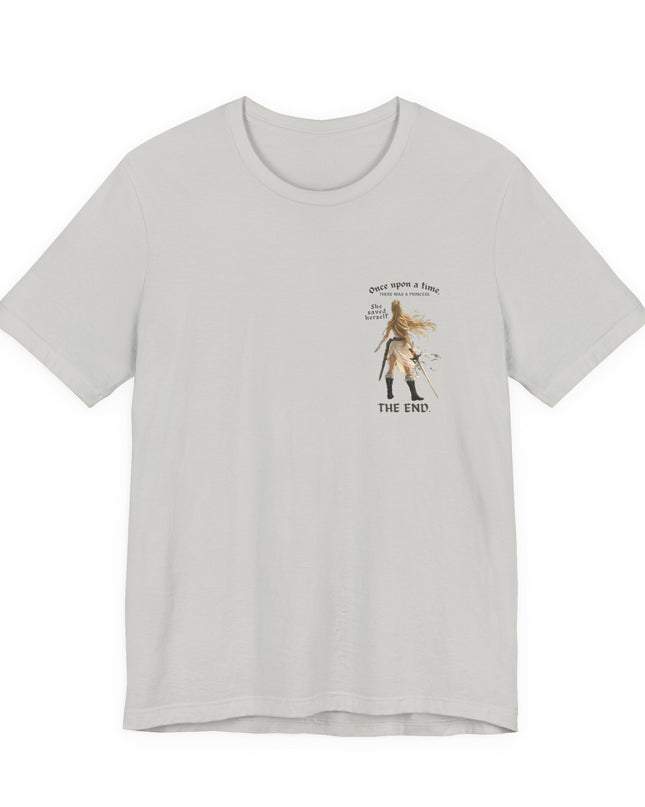 "She Saved Herself" (ink both sides) Unisex Jersey Short Sleeve Tee