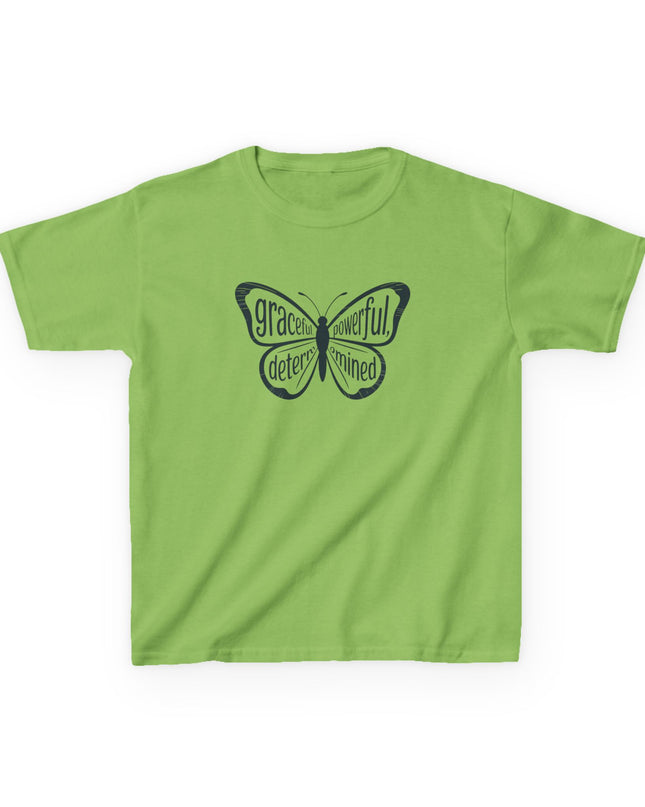 "Butterfly With Words" Kids Heavy Cotton Tee