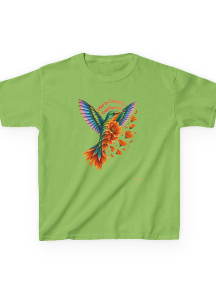 "Hummingbird and Poppies" Kids Heavy Cotton Tee