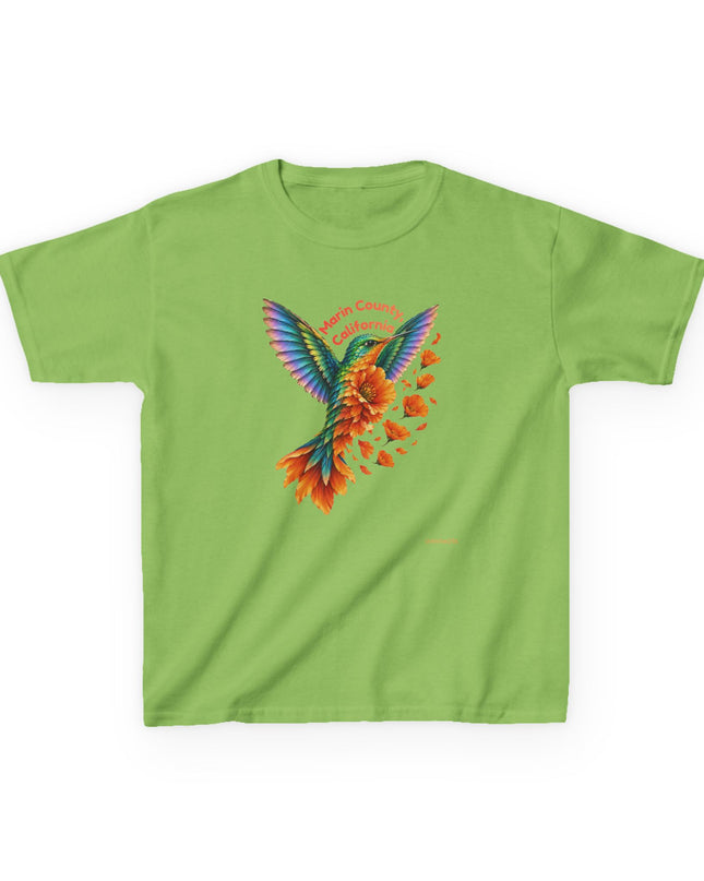 "Hummingbird and Poppies" Kids Heavy Cotton Tee
