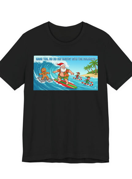 "Surfing into the Holidays" Unisex Jersey Short Sleeve Tee