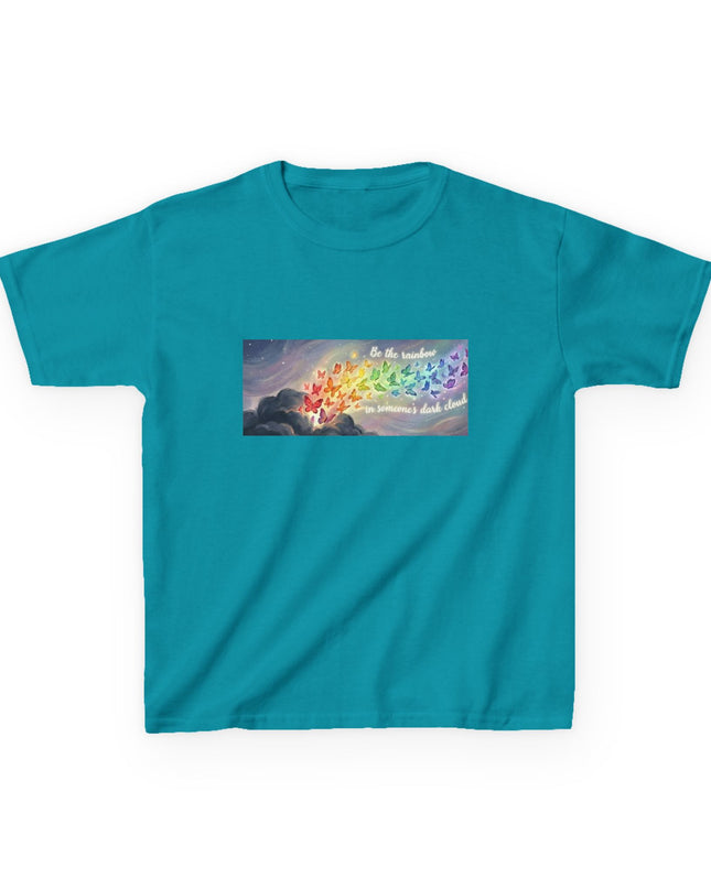 "Be the Rainbow in Someone's Dark Cloud" Kids Heavy Cotto Tee