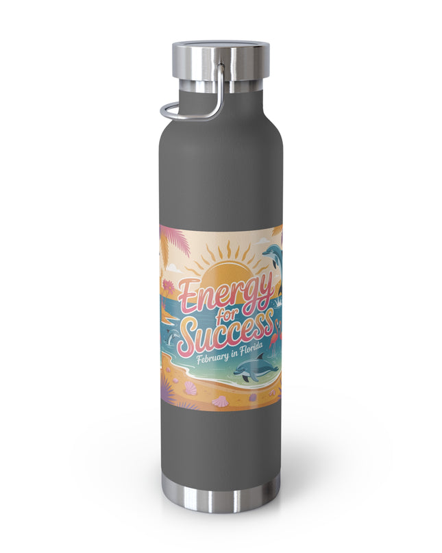 "February in Florida, Energy for Success" Copper Vacuum Insulated Bottle, 22oz