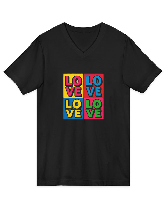 "Love, (Andy Warhol style)" Ladies' V-Neck T-Shirt