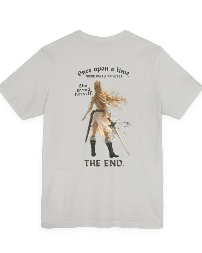 "She Saved Herself" (ink both sides) Unisex Jersey Short Sleeve Tee