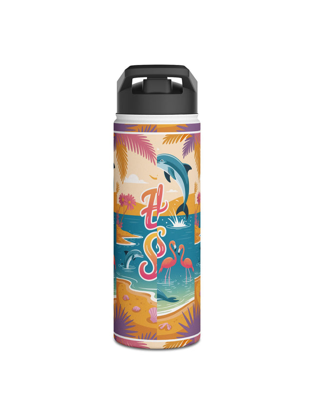 "February in Florida, Energy for Success" Stainless Steel Water Bottle, Standard Lid