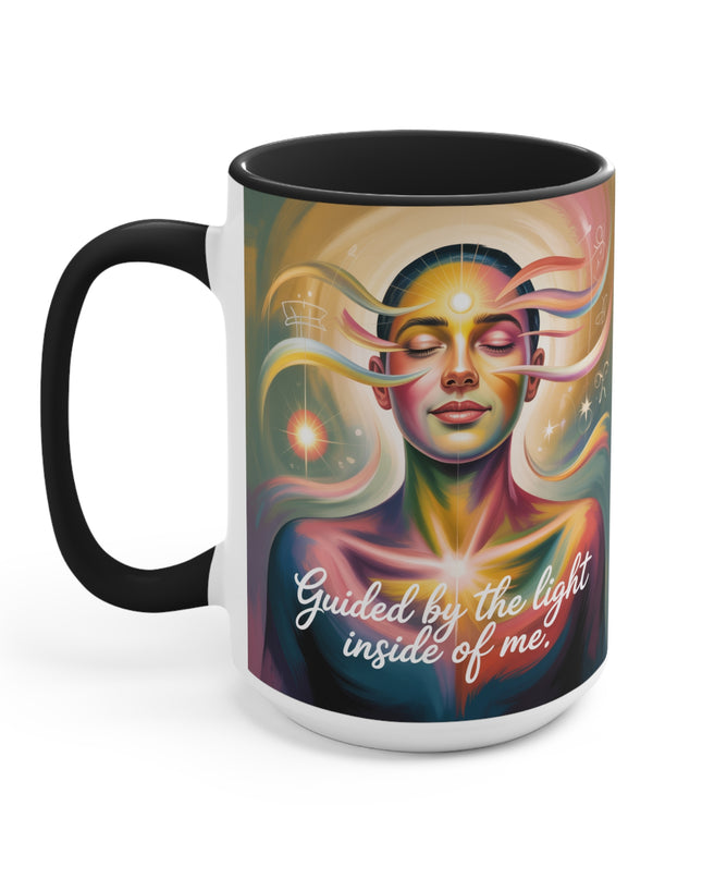 "Guided by the Light Inside Me" Accent Mug