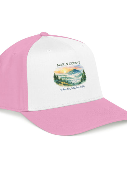 "Marin County, Where the Hills Meet the Sky" Mid Profile Baseball Cap