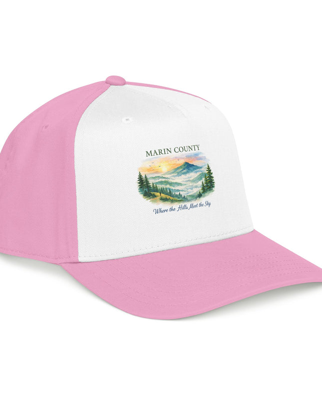 "Marin County, Where the Hills Meet the Sky" Mid Profile Baseball Cap