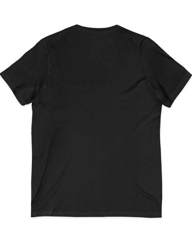 "Day 256 (not blinking black cat)" Unisex Jersey Short Sleeve V-Neck Tee