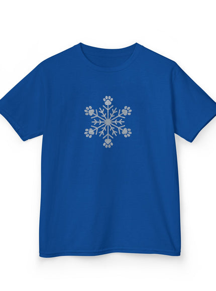 "Snowflake with Paws" Kids Heavy Cotton Tee