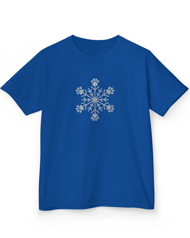 "Snowflake with Paws" Kids Heavy Cotton Tee