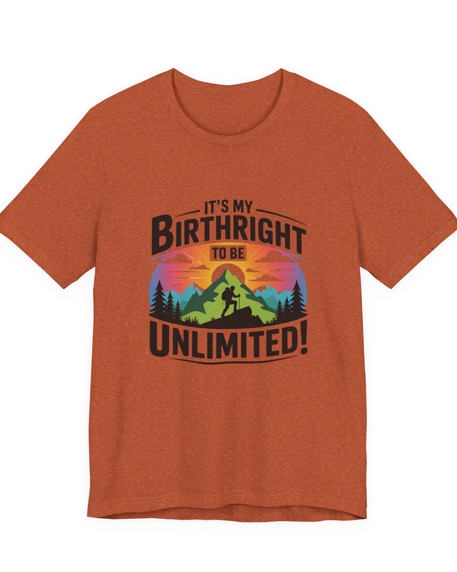 "It's My Birthright to Be Unlimited!" Unisex Jersey Cotton Tee