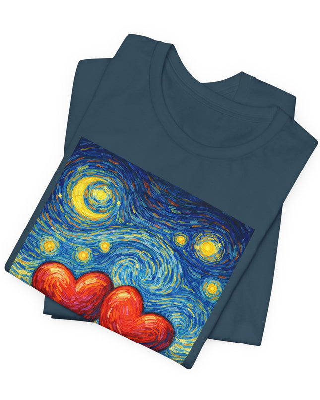 "Valentine's Day, New Adventures - Vincent Van Gogh Style" Unisex Jersey Short Sleeve Tee