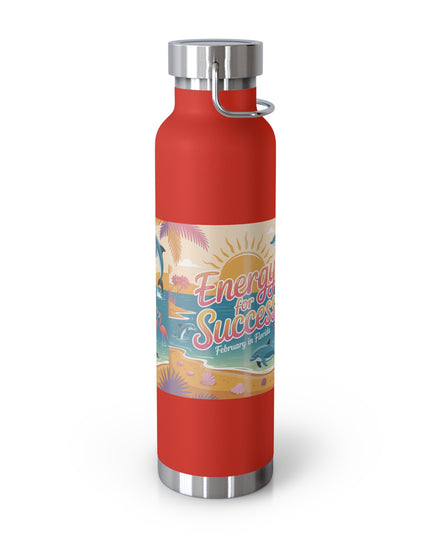 "February in Florida, Energy for Success" Copper Vacuum Insulated Bottle, 22oz