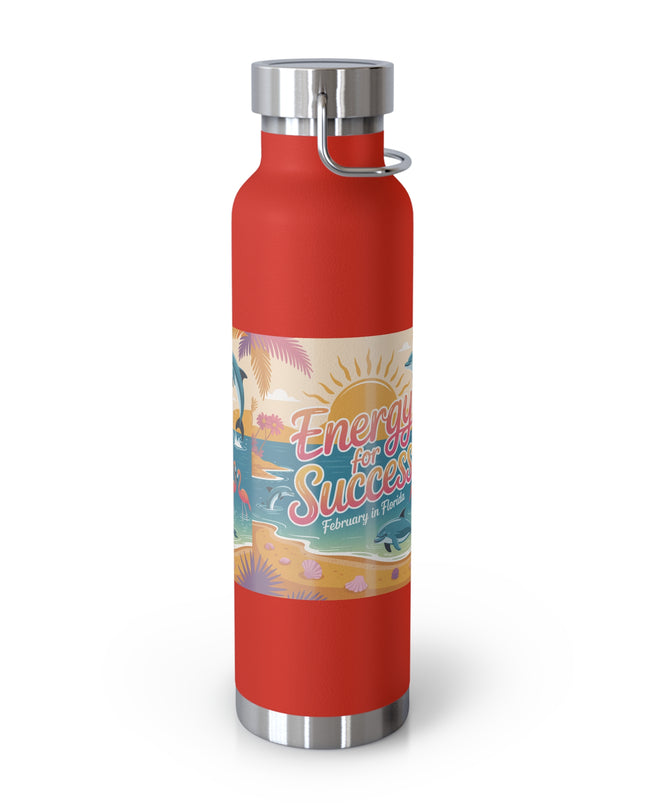 "February in Florida, Energy for Success" Copper Vacuum Insulated Bottle, 22oz