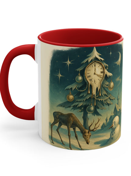 "Classic Christmas Scene (Salvador Dali Style)"  Accent Mug