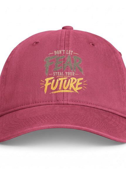 "Don't Let Fear Steal Your Future" Coastal Washed Cap