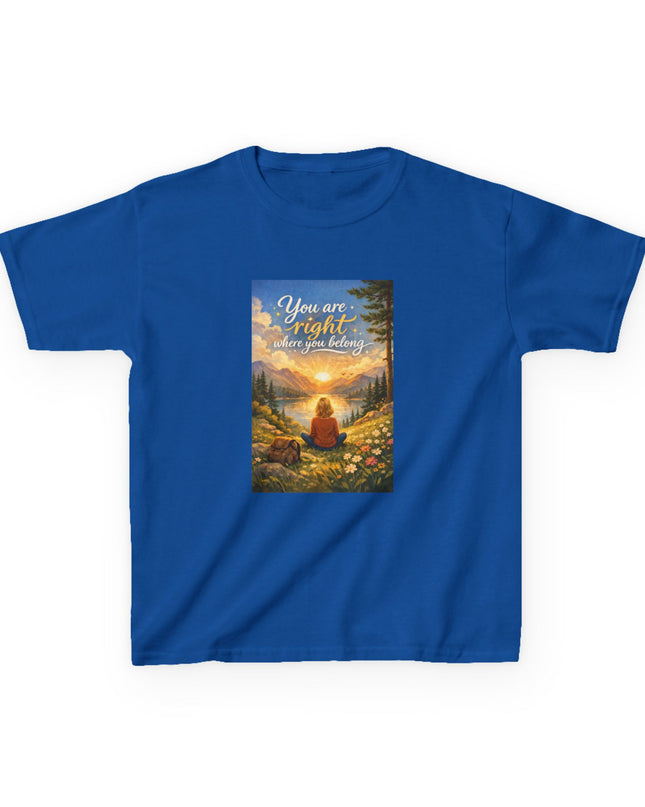 "You Are Right Where You Belong" Kids Heavy Cotton Tee