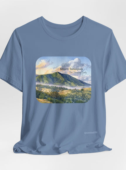 "Mount Tamalpais, the Sleeping Lady" Unisex Jersey Short Sleeve Tee