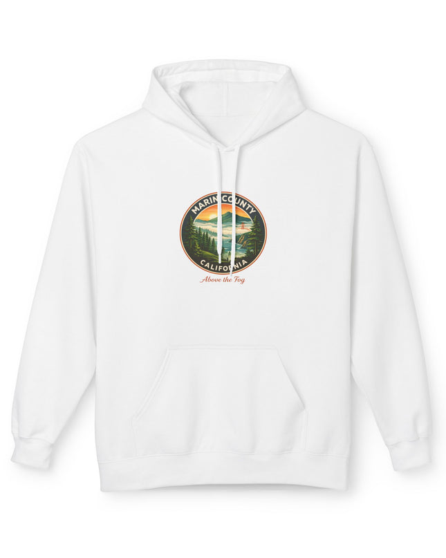 "Marin County, Above the Fog" Unisex Midweight Softstyle Fleece Hoodie