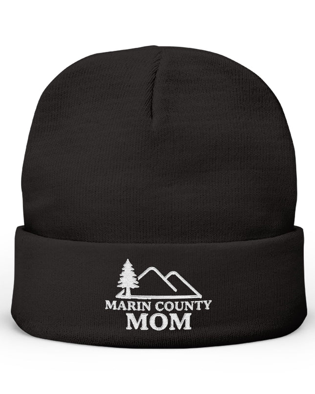 "Marin County Mom" Knit Beanie (Embroidery)