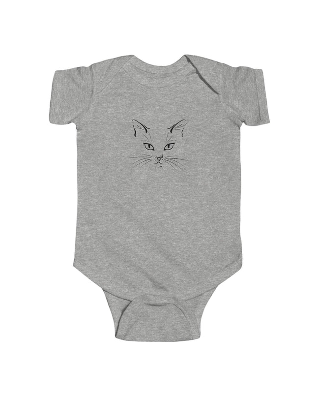"Cat Face Sketch" Infant Fine Jersey Bodysuit