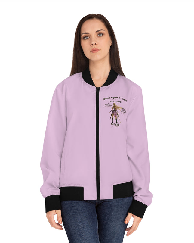 "She Saved Herself" Women's Bomber Jacket (AOP)