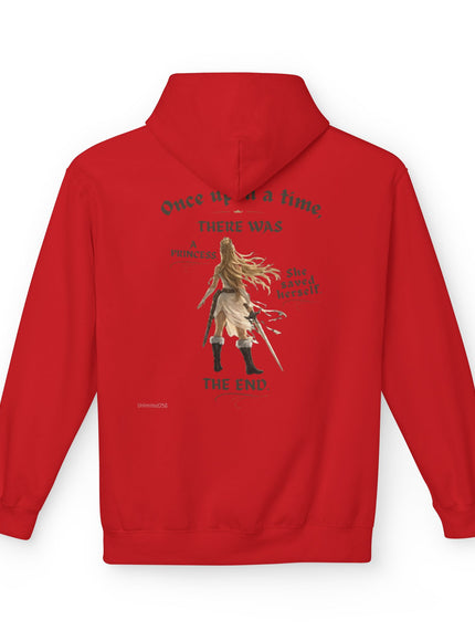 "She Saved Herself V1" (Ink both sides) Unisex Midweight Softstyle Fleece Hoodie