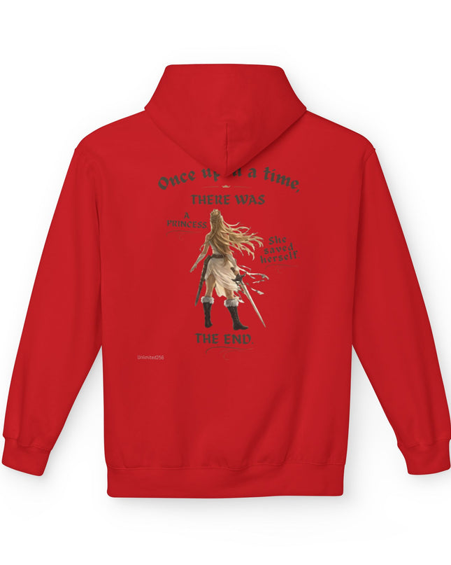 "She Saved Herself" (Ink both sides) Unisex Midweight Softstyle Fleece Hoodie