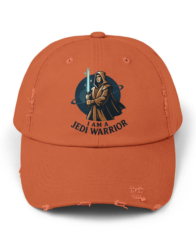 "I am a Jedi warrior" Unisex Distressed Cap