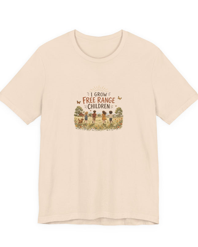 "I Grow Free Range Children" Unisex Jersey Cotton Tee