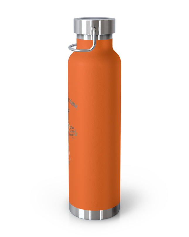 "She Saved Herself" Copper Vacuum Insulated Bottle, 22oz