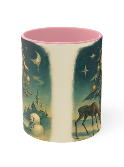 "Classic Christmas Scene (Salvador Dali Style)"  Accent Mug